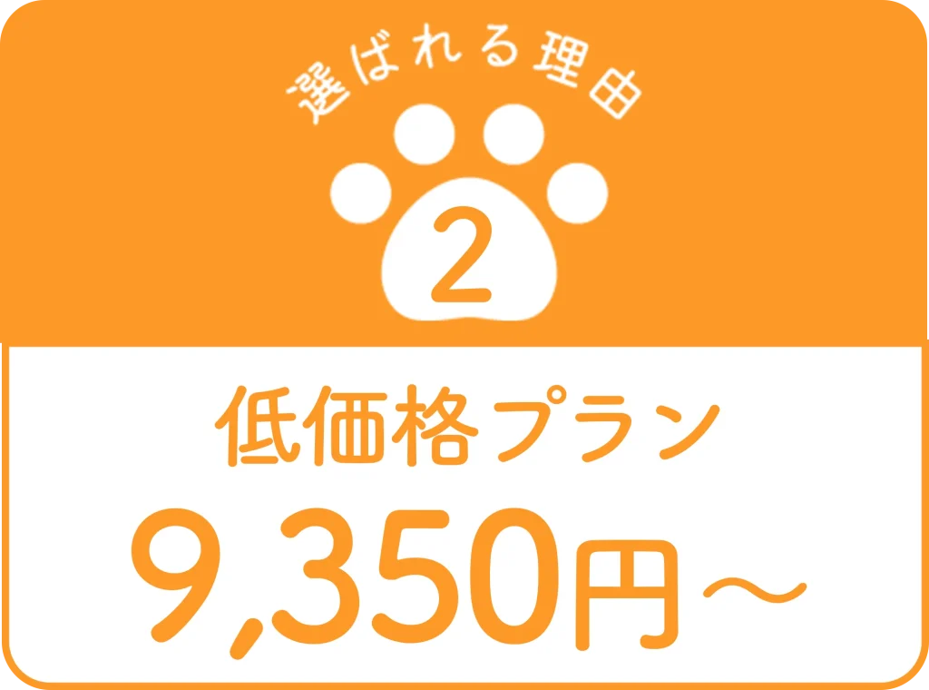 低価格プラン9350円〜